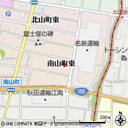 愛知県江南市南山町東周辺の地図