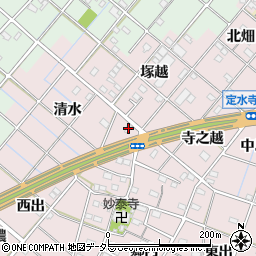 愛知県一宮市定水寺清水49周辺の地図