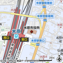 米原駅観光案内所周辺の地図