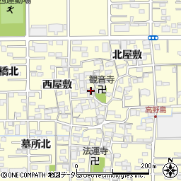 愛知県一宮市開明中屋敷周辺の地図