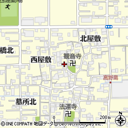 愛知県一宮市開明（中屋敷）周辺の地図