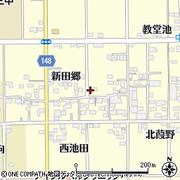 愛知県一宮市開明新田郷86周辺の地図