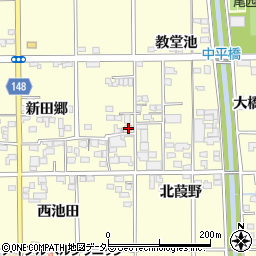 愛知県一宮市開明新田郷68周辺の地図