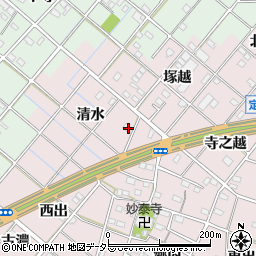 愛知県一宮市定水寺清水47-3周辺の地図
