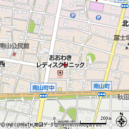 愛知県江南市南山町中周辺の地図