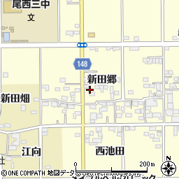 愛知県一宮市開明新田郷107周辺の地図