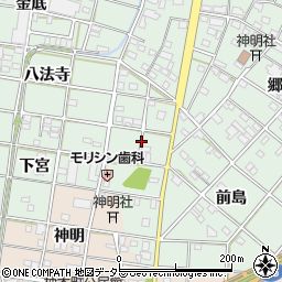 愛知県一宮市西大海道（郷前）周辺の地図