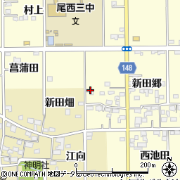 愛知県一宮市開明新田郷16周辺の地図