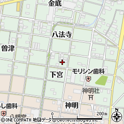 愛知県一宮市西大海道下宮20-4周辺の地図