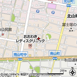 愛知県江南市南山町周辺の地図