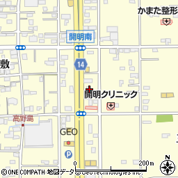 愛知県一宮市開明郷東周辺の地図