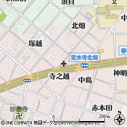 愛知県一宮市定水寺寺之越33周辺の地図