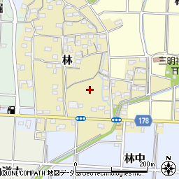 愛知県小牧市林周辺の地図