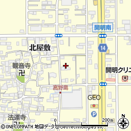愛知県一宮市開明郷東7周辺の地図