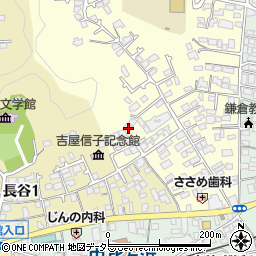 神奈川県鎌倉市笹目町7-1周辺の地図