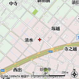 愛知県一宮市定水寺清水47周辺の地図