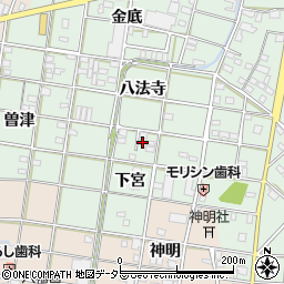 愛知県一宮市西大海道下宮20周辺の地図