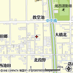 愛知県一宮市開明教堂池周辺の地図