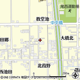 愛知県一宮市開明（教堂池）周辺の地図