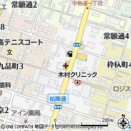 愛知日産松降店周辺の地図