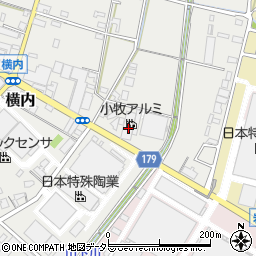 愛知県小牧市横内253周辺の地図