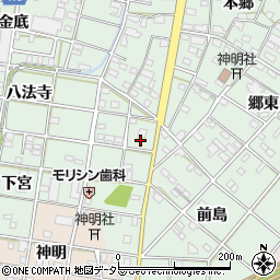愛知県一宮市西大海道郷前24周辺の地図