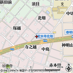 愛知県一宮市定水寺寺之越7周辺の地図