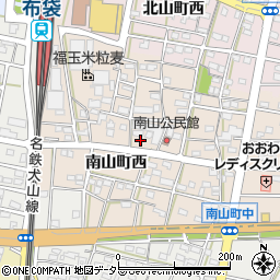 愛知県江南市南山町西153周辺の地図