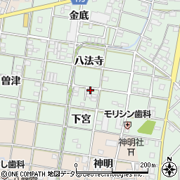 愛知県一宮市西大海道下宮20-2周辺の地図