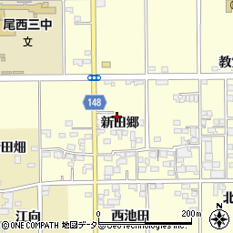 愛知県一宮市開明新田郷102周辺の地図