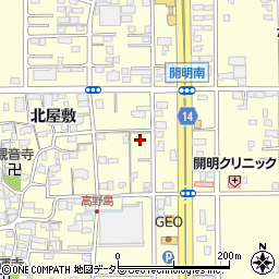 愛知県一宮市開明郷東11周辺の地図
