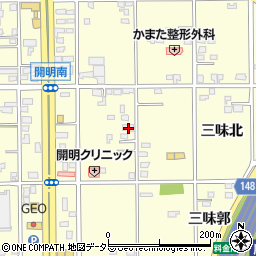 愛知県一宮市開明郷東56周辺の地図