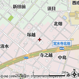 愛知県一宮市定水寺寺之越38周辺の地図