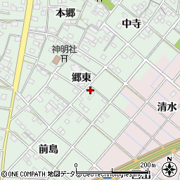 愛知県一宮市西大海道郷東周辺の地図