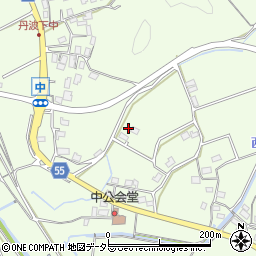 京都府福知山市中222周辺の地図