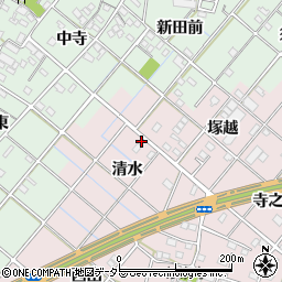 愛知県一宮市定水寺清水42周辺の地図