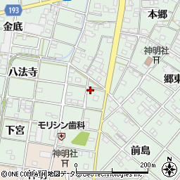 愛知県一宮市西大海道郷前19-1周辺の地図