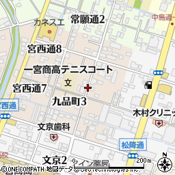 愛知県一宮市九品町周辺の地図