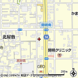 愛知県一宮市開明郷東23周辺の地図