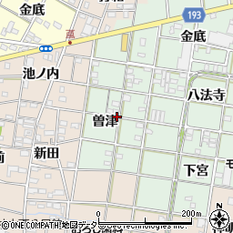 愛知県一宮市西大海道曽津周辺の地図