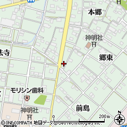 愛知県一宮市西大海道本郷81周辺の地図