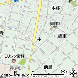 愛知県一宮市西大海道本郷74周辺の地図