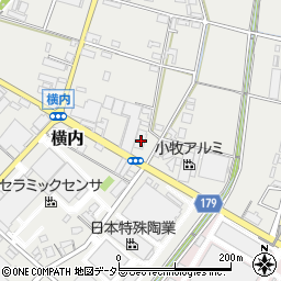 愛知県小牧市横内113周辺の地図