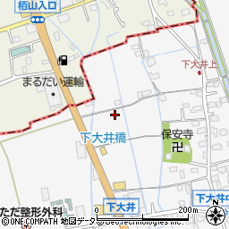 神奈川県小田原市下大井501周辺の地図