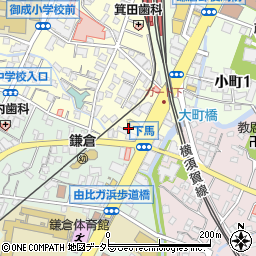 リパーク鎌倉下馬駐車場周辺の地図