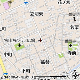 愛知県一宮市今伊勢町本神戸天王周辺の地図