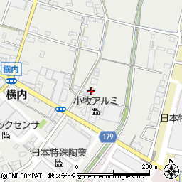 愛知県小牧市横内244周辺の地図