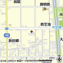 愛知県一宮市開明新田郷76周辺の地図