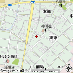 愛知県一宮市西大海道本郷76周辺の地図