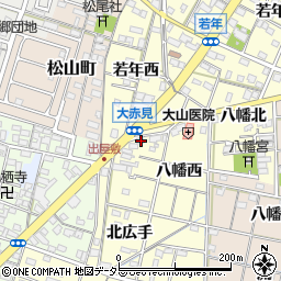 愛知県一宮市大赤見八幡西725周辺の地図
